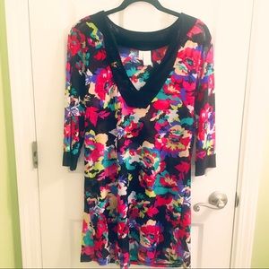 floral print sheer tunic/dress/swim cover up